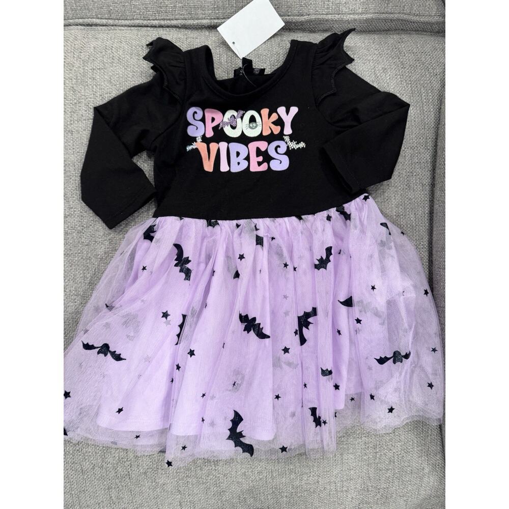 Zunie Little Girls Spooky Halloween Tulle Dress Sz 2 NWT